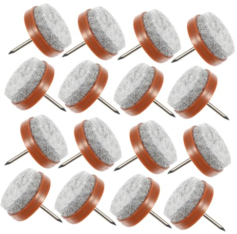 BESTonZON Protégez Votre Sol 20 Pièces – Patins en Feutre pour Meubles Cadre en Métal Patins Réutilisables pour Tables Canapés Marron Mm