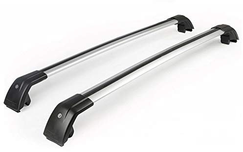 LHMM 2 Stück Dachträger Aluminium Abschließbar Offene QuerträGer Reling, für Macan 2014-2022 Gepäcktransport Reisen Dachgepäckträger