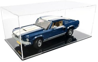 icuanuty Acrylic Display Case for LEGO 10265 Creator Expert Ford Mustang , Dust Protected Storage and Organize Display Box for LEGO model, Size: 45x20x17 cm, Gift Idea for Adults