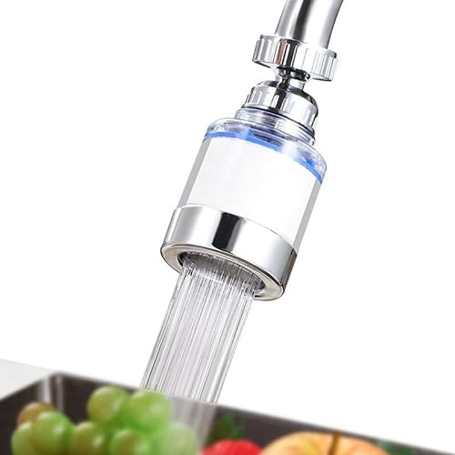 RUAH® Purificador de Agua para Grifo | Filtro de Agua para Grifo, Giratorio de 360°, Clean Water Tap Filter Eco-Grifo de Cocina (Corto)