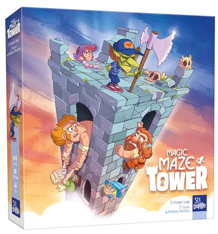 Sit Down! Magic Maze Tower – Juego de mesa – versión francesa – 1-4 jugadores – Aventura – 9+ años