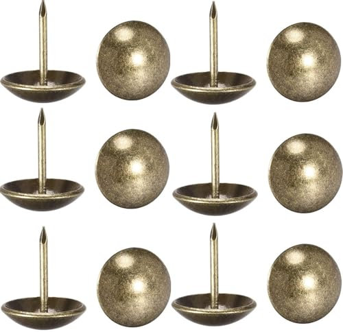 100 Stück Polsternägel, Möbel-dekorative Daumennägel, antike Druckknöpfe, Stühle, Nägel, Nieten, Bronze, 13 x 17 mm