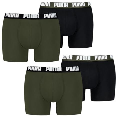 PUMA Herren Boxer Boxershorts Shorts Unterhosen Comfort Stretch 4er Pack, Wäschegröße:2XL, Artikel:-012 Forest Night