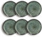 OGO LIVING - Lot6 assiettes à dessert grenada 20.5cm en grès vert foncé - 2614491