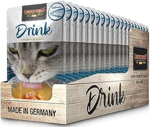 Leonardo Drink Suppe für Katzen, sehr feuchtigkeitsspendend, verschiedene Geschmacksrichtungen, 20 x 40 g, (20 x 40 g, Lachs)