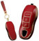 TECART Porte-clés de voiture - Convient pour Porsche 911 718 Cayenne Macan Panamera Boxster Cayman Carrera Spyder TPU - Étui de protection pour clé - 3 boutons - Rouge A
