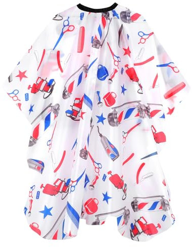 Yuanchu Friseurumhang,145x120cm/57x47.2in Wasserdichtes Haarschneideumhang Einstellbar Barber Cape Haarschnitt Friseurumhänge Friseursalon Umhänge Für Salon Haarschneiden Friseur (Weiß)