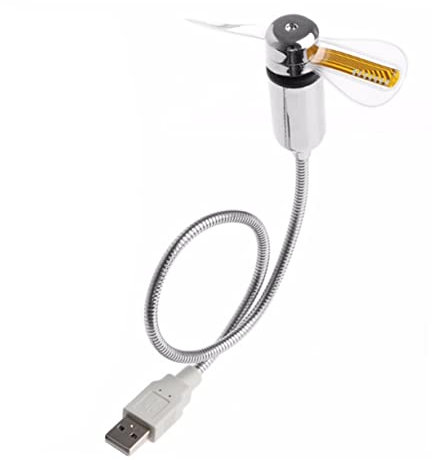 MERRYHAPY Lüfter Mini Flexibler Pvc-schwanenhals -lichtleiste Sicherer Ladeanschluss Gebläse Für Laptop/tablet