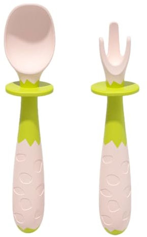 Raxove Cuillère et fourchette pour tout-petits, couverts pour tout-petits,Fourchette de cuillère à manger de dessin animé pour tout-petits | de plus de 2 ans, vaisselle de sevrage d'alimentation de