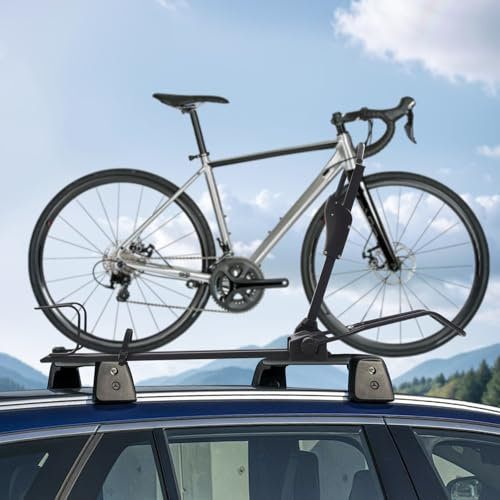 Porte-vélos de toit vertical pliable universel pour vélo, double cadenas antivol, réglable de 29 à 38 pouces