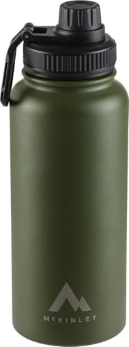 Mckinley Unisex Vacuum Schraubverschluss Trinkflasche, Green Dark, 1L