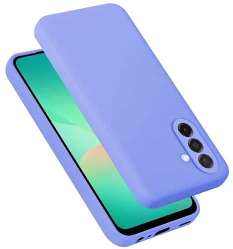 Cadorabo Hülle kompatibel mit Samsung Galaxy A26 Hülle Silikon Handyhülle für Galaxy A26 Case aus flüssigem Silikon- Kratzfeste und stoßfeste dünne TPU Schutzhülle - Liquid HELL LILA