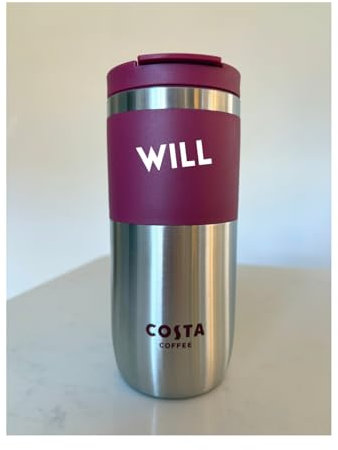 Costa Coffee Personalised Travel Mug - Stainless Steel.