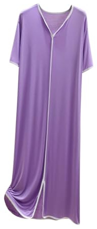 Mrat Women Nightgowns Cotton Nightdress Sleep Tee Short Sleeves V Neck Split Nightshirts Soft Comfy Nighties Sleepwear Loungewear Summer Casual Loose Fit Dress Baggy Nightwear Loungewear Negligee