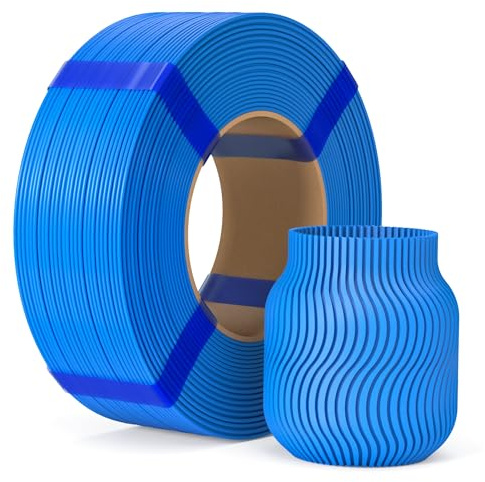 ELEGOO PLA Basic Refill Filament 1.75mm Cyan 1KG | 3D Druck Filament ohne Spule, Hohe Durchmessergenauigkeit, Passend für die Meisten Wiederverwendbaren Spulen