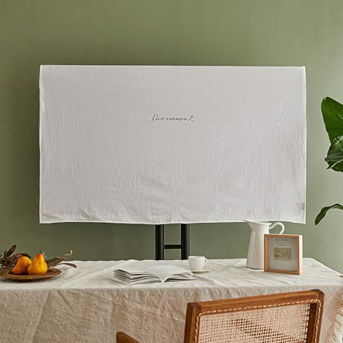 Unikicool Fabric Case TV Protector,Indoor Living Room Decoration Dust Cover,Elastic Dust Proof Screen Protector,Dust Proof,Anti Scratch,Breathable,Soft,Elegant,for TV Screens 32-75 Inches