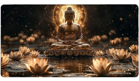 Mauspad XXL Gaming & Büro 500x250 mm – rutschfest Wasserdicht Mausunterlage für Gamer PC Laptop – Große Schreibtischunterlage mit genähten Rändern für präzise Mausführung und Komfort Zen E-245
