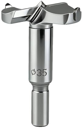 Forstner 35mm Madera Taladro Carburo Broca de Alas Planas Tungsteno | Bisagra Madera Dura Cajones