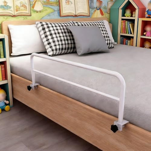 SHENJIA Bettgitter Für Ältere Stabiles Bettschienen Für Senioren & Erwachsene Zum Aufstecken, Metall Rausfallschutz Am Bett Bettschutzgitter Für Schwangere Behinderte, Einfache Installation (50x30cm)