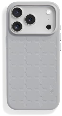 MOFT x Tombogo für iPhone 17 Pro Max Hülle, MOVAS Vegane Ledertasche Magnetische Hülle, Weicher Anschlag, Farberhaltung, Fleckenresistent, Leicht zu Reinigen, Cement Gray