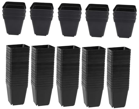 Sharplace Ensemble de Pots de pépinière carrés réutilisables pour semis et bouturage, idéal pour Le Jardin, Style C