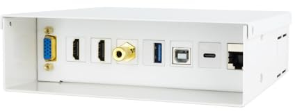 NANOCABLE 10.35.0004 VGA + 2x HDMI + 3,5mm Klinke + 1x USB-C 10G + 1x USB-B 2.0 + 1x USB-A 3.0 + 1x RJ45 Cat.6A STP weiß