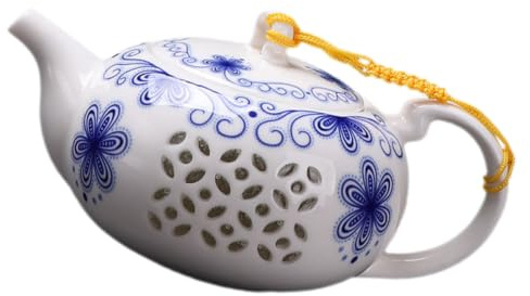 HAKIDZEL Teiera per Picnic All'aperto e Visite di Inaugurazione Casa Design Cinese Semplice in Porcellana Elegante da 150ml, Resistente al Calore e Facile da Trasportare