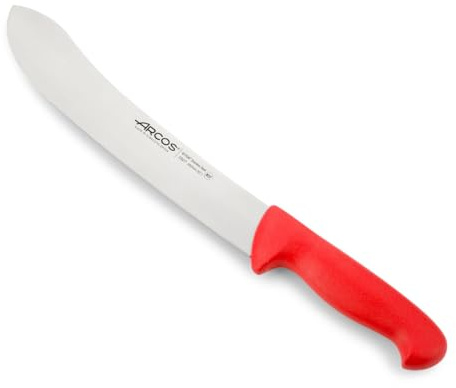 Arcos Fleischermesser und Fleischmesser - Edelstahlklinge 25 cm - Griff aus Polypropylen, Ideal für Fleischverarbeitung - Rot, Serie 2900 | Farberkennungssystem Bactiproof Silver. Griff aus Polypropylen. Serie 2900. Farbe Rot.
