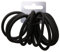 Set of 10 Black Thick Snag Free Endless Hair Elastics Bobbles Hair Bands