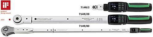 Stahlwille Drehwinkel-Drehmomentschlüssel MANOSKOP® m.Einsteck.Wkz. Umschaltknarre Nr.714R/10 10-100 N·m Antriebs-4kant 1/2