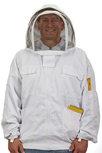 Little Giant® Deluxe Beekeeping Jacket | Protective Bee Suit Jacket with Hood | Easy to Remove and Use | Large