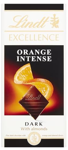 Lindt Excellence Dark Orange Chocolate Bar, 100g