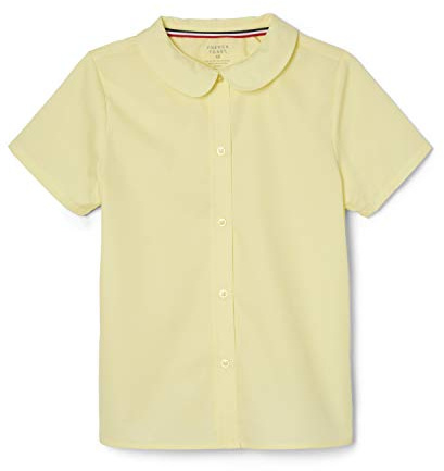 French Toast Girls Short Sleeve Woven Peter Pan Collar Blouse