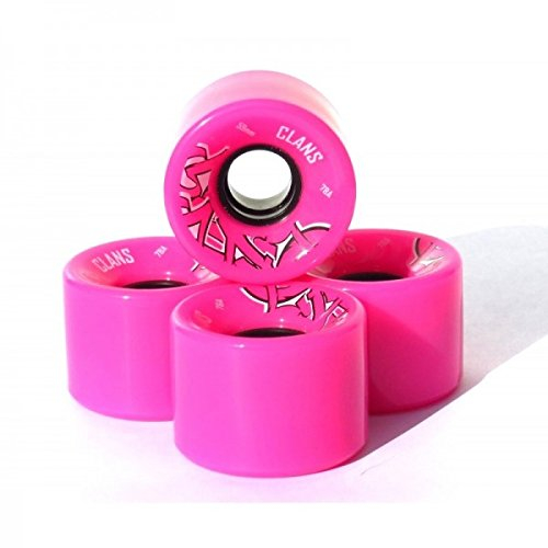 Clans Longboard/Cruiser Wheel Set Pink 59mm / 78A (4 Rollen) Rollen Set Wheels