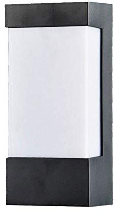 LED Wall Light/Bulkhead Light 6 Watt Square Shape Black/Opal 6000K