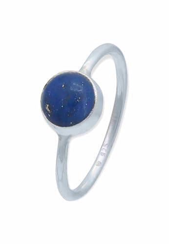 mantraroma Ring Damen Silber 925 Lapis Lazuli Edelstein blau schlicht modern