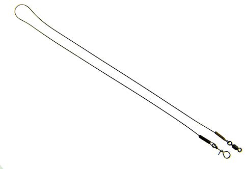 G.T.R High End Stahlvorfach 7x7 Vorfach mit Wirbel zum Raubfisch Angeln 9 kg - 25 cm - 2 Stück Fast Snap