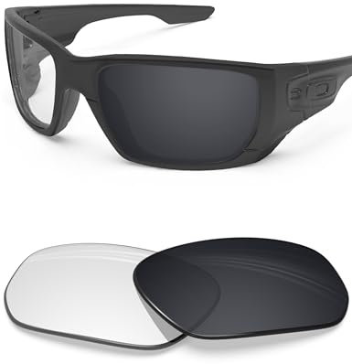 BlazerBuck Anti-salz Ersatzgläser für Oakley Style Switch OO9194 - Klares Schwarz Photochrom