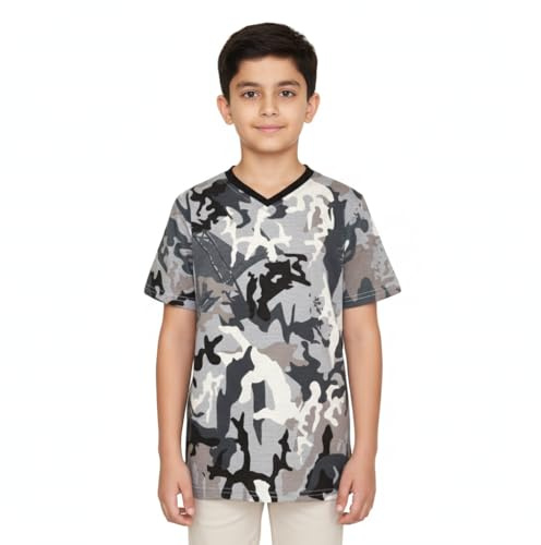 A2Z 4 Kids Cotton Basic T-Shirt V Neck Short Sleeve School Wear | Soft 100% Cotton Casual Fit Tee for School and Everyday Comfort Ages 2-13