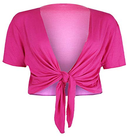 Toocool - Bolero de mujer Bolero Cardigan Nudo VB-2131, fucsia, Talla única