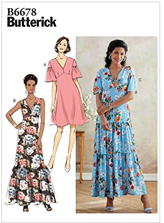 Butterick Pattern B6678 Misses'/Misses' Petite Dress, White