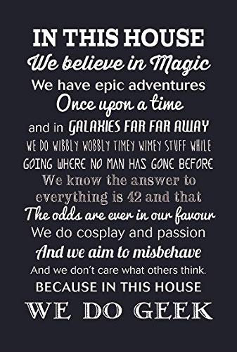Artylicious In this House we do Geek Poster / Kunstdruck A2