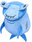 Belmil Kindergartenrucksack mit Brustgurt und Namensschild für 1-3 Jährige/Jungen - Mädchen / 4 L/Grün/in Tierform: Hai (305-15 Mini Shark)