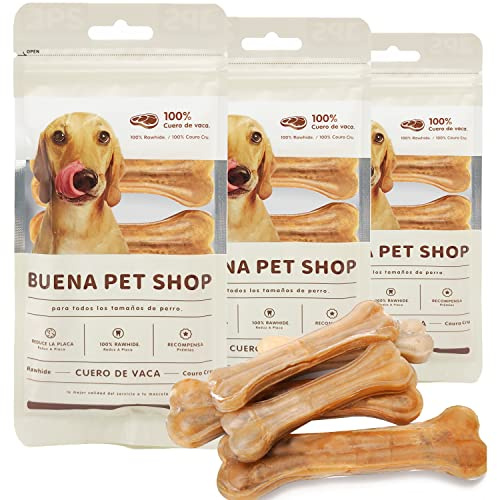 12x Gepresster Knochen für Hunde Rinderzähne Stärkungsstab Dental Hundesnack 9cm (12 Stück 9 cm) BPS-5094 * 3