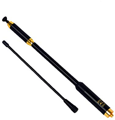 HYS SMA-Buchse VHF/UHF 144/430 MHz einziehbare Antenne Dual Band Abnehmbare und austauschbare Ham Radio Antenne Für Baofeng Quansheng Wouxun 2 Wege Radio
