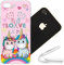vingarshern Cover iPhone 4 Custodia in Flessibile Silicone,Antiurto Protezione Protettiva Custodie iPhone 4 Cover Morbido Sottile Gel TPU Case,Unicorno 01