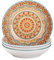 vancasso Tafelservice Suppenteller porzellan, MANDALA 4 teiliges Tiefteller Set, Suppenteller Ø 20,8 cm, Geschirr Tellerset Suppenschalen, böhmischer Stil, 700ml