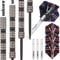 Unicorn 90% Tung 24 g Dart-Set, James Wade, Premier, 90/70% Wolfram, Stahlspitze & Softspitze, 18g bis 24g, Silber/Gelb