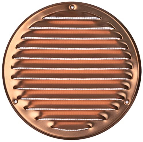 Ø 160mm Rotonda Griglia di Ventilazione in Rame - Griglie D'Aerazione con Rete Anti Insetti