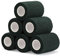 Haftbandage Verband Selbstklebender 7,5cm x 4,5m, 6 Rollen Fixierbinde Selbsthaftend Kohäsive Bandage für Erste Hilfe Dog Tierarztwickelband Sport Elastische Binde für Handgelenk, Füße (Dunkelgrün)